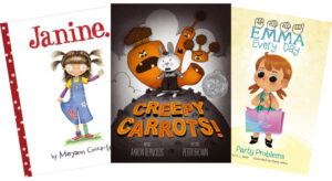 Book covers for Janine, Creepy Carrots, and Emma Every Day