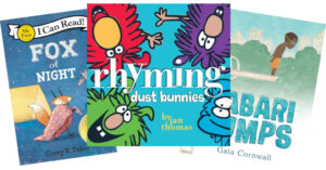 Book Covers for Fox at Night, Rhyming Dust Bunnies and Jabari Jumps